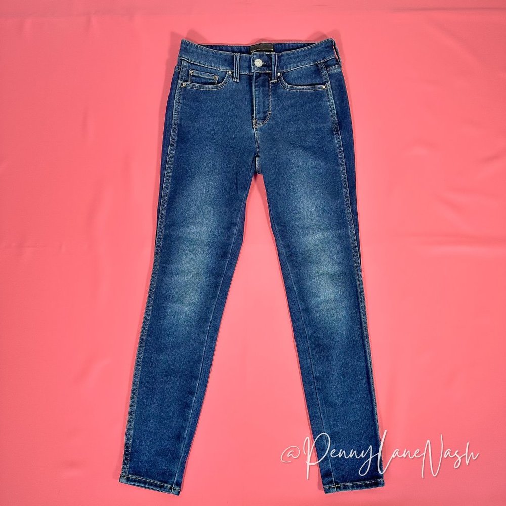 White House Black Market Petite High-Rise Cashmere Denim Skinny Jeans - Picture 3 of 11